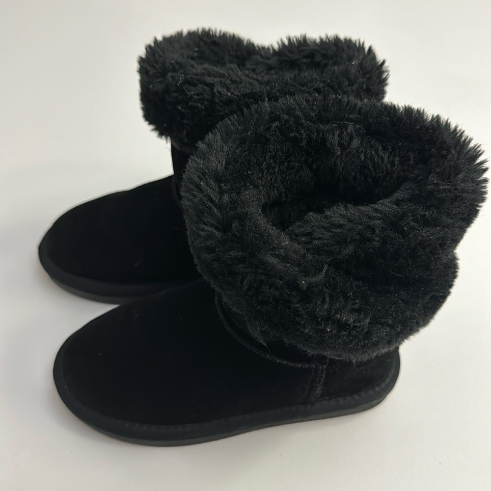 LAMO Kids Faux Fur Suede boots - Black - Size 1